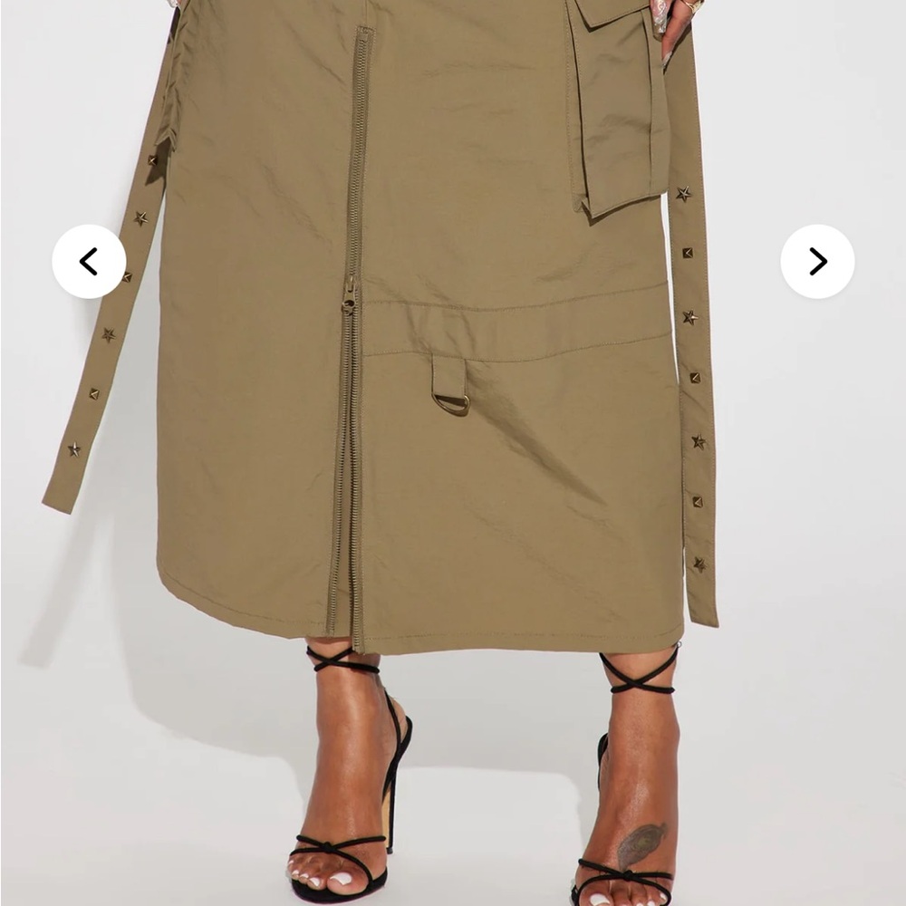 Fashion Nova Olive Pencil Skirt with Star Detail new without tags